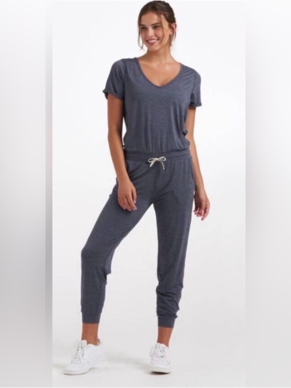 Vuori All Day Jumpsuit Azure Blue Size Small